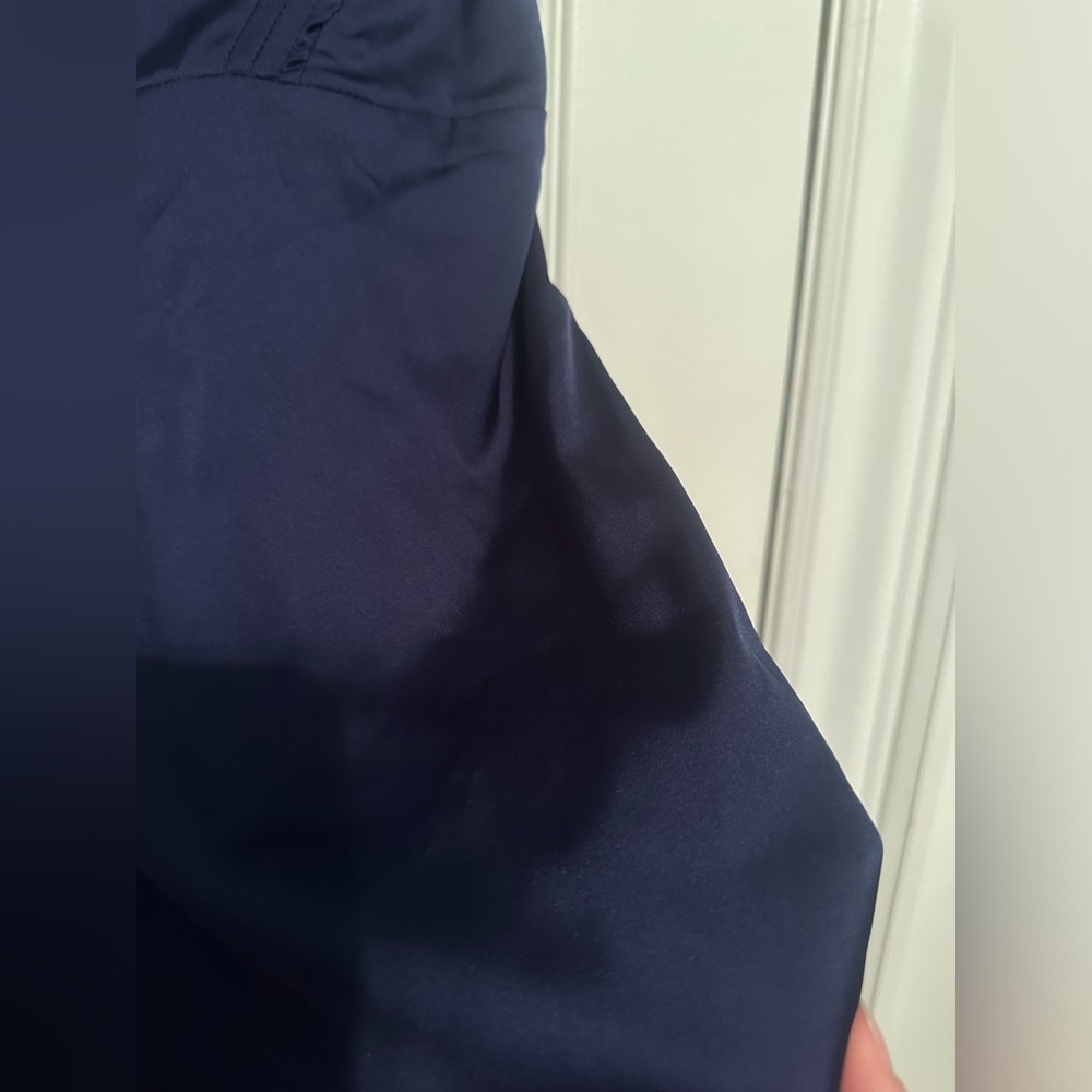 Oh Polly Navy satin corset dress - Picture 6 of 13